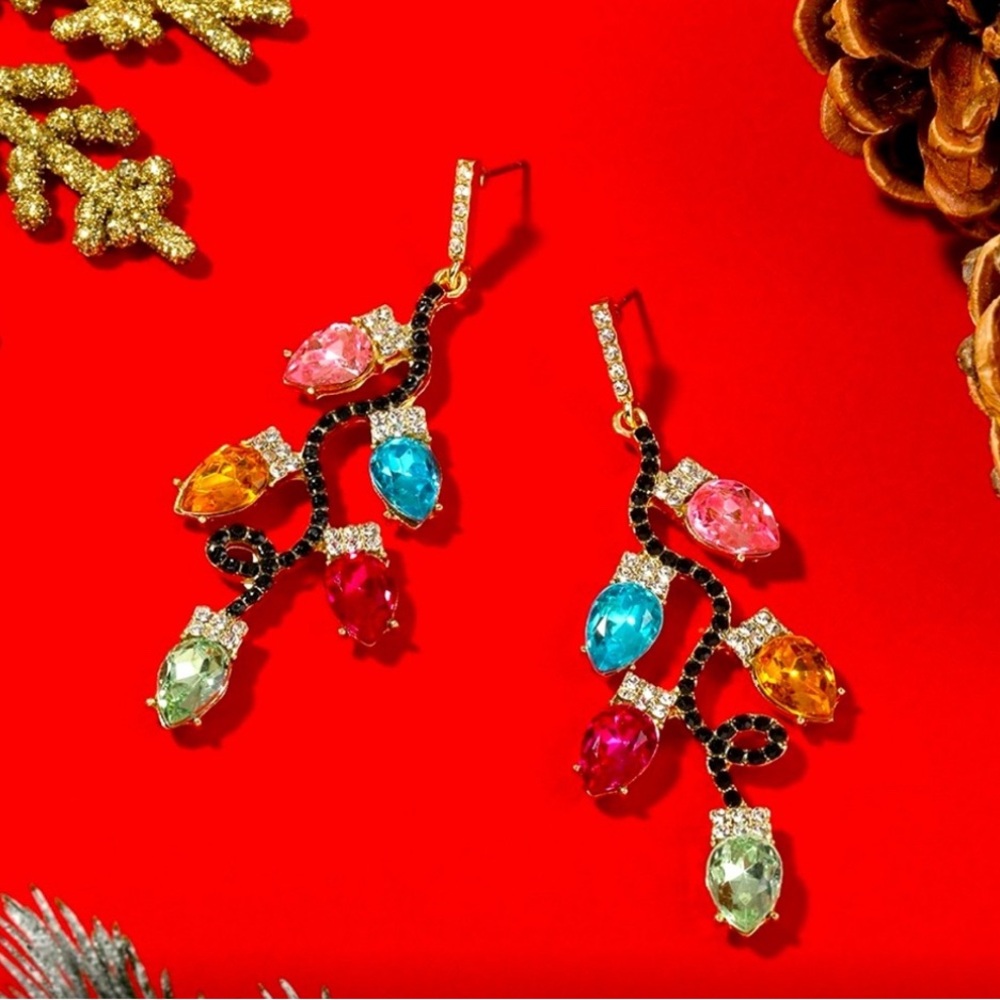 Christmas Lights Dangle Earrings